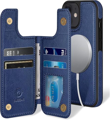 for iPhone 12 Pro Max 6.7" Phone case[Compatible magsafe][Back Flip Folio Wallet Cases][Magnetic 2-in-1 Detachable][RFID Blocking] Shockproof Women Men Cover for Apple 12 ProMax Light Brown in Saudi Arabia