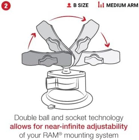 حامل ذاكرة الوصول العشوائي بقفل ملتوي لجهاز Apple iPad mini 6 RAM-B-166-AP36U للزجاج الأمامي للسيارة in Kuwait