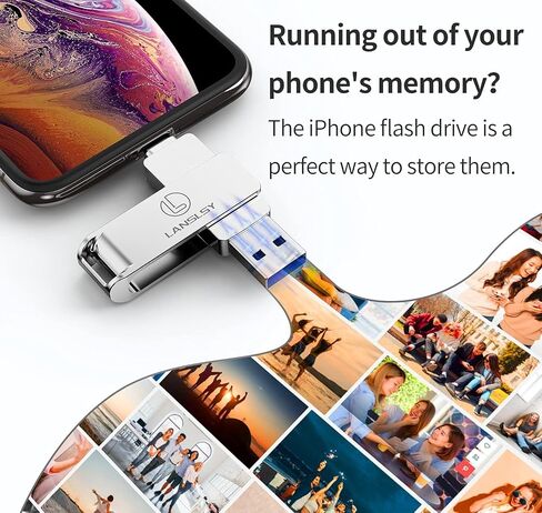 32GB Flash Drive for iPhone Photo Stick,3 in 1 USB 3.0 External Storage for Photos and Videos,iPhone Memory Stick Compatibile Phone/Pad/Android/PC/Mac in Saudi Arabia