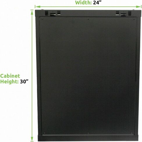 Navepoint 15U Deluxe IT Wallmount Cabinet Enclosure 19-Inch Server Network Rack with Locking Glass Door 16-Inches Deep Black with Shelves in Saudi Arabia