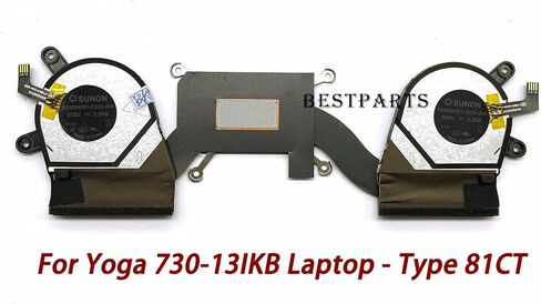 بديل مروحة تبريد Bestparts لجهاز Lenovo Yoga 730-13 - مروحة تبريد وحدة المعالجة المركزية الأصلية + وحدة معالجة الرسومات الجرافيكية مع مبدد حراري لجهاز Lenovo Yoga 730-13IKB (81CT)، Yoga 730-13IWL (81JR)، P/N: 5H40Q95820 5H40T02803 in Saudi Arabia