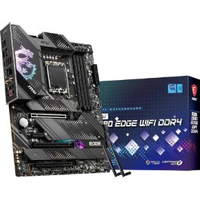 MSI MPG Z690 Edge WiFi DDR4 Gaming PC Motherboard (ATX, 12th Gen Intel Core, LGA 1700 Socket, DDR4, PCIe 4, CFX, M.2 Slots, Wi-Fi 6E) Intel Computer Motherboards (Renewed)