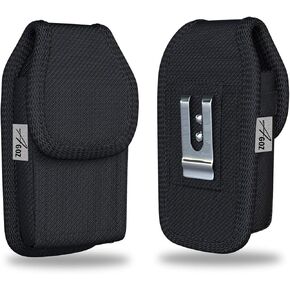 Agoz Carrying Case For Kyocera DuraForce PRO 3 E7200, Kyocera DuraForce PRO 2 E6910 E6920, Kyocera DuraSport 5G UW, DuraForce PRO HeavyDuty Rugged Canvas Holster Pouch Cover with Metal Clip Belt Loops