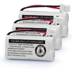 BT162342 BT262342 Cordless Phone Batteries Compatible with BT183342 BT283342 BT166342 BT266342 CS6114 CS6419 CS6719 EL52300 CL80111 Handset Telephone (3 Pack)
