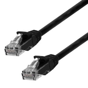 NavePoint Patch Cable, CAT6, UTP, 24AWG/7 * 0.18 MM, 0.5 Ft, 10 Pack, Black