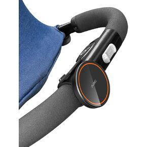 A2C MagSafe Compatible Phone Holder for Stroller - Magnetic Stroller Mount with Adjustable Strap - One-Hand Operation - Fit for Belly Bars, Hand Bars & Shopping Carts - Essential Stroller Accessory