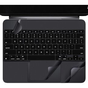 CaseBuy iPad Pro 13 inch Keyboard Cover Protector(3 in 1) for Apple iPad Pro 13" M4(2024) with Magic Keyboard, Anti-Strach PalmRest Protective Decal Sticker Skin -Black