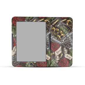 Carbon Fiber E-Reader Skin Compatible with Barnes & Noble Nook GlowLight 4e (2022) - Bullet Holes - Premium 3M Vinyl Protective Wrap Decal Cover - Easy to Apply | Crafted in The USA by MightySkins