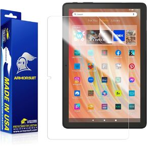 ArmorSuit 2 Pack Screen Protector for Fire HD 10/ HD 10 Plus/HD 10 Kids/HD 10 Kids Pro (2021 Released) MilitaryShield HD Clear Film - Made in USA