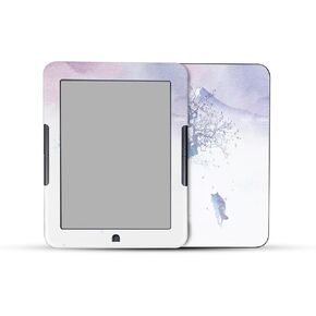 Carbon Fiber Tablet Skin Compatible with Barnes & Noble Nook GlowLight 4 (2021) - Aqua Swirl - Premium 3M Vinyl Protective Wrap Decal Cover - Easy to Apply | Crafted in The USA by MightySkins