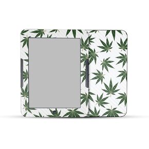 Carbon Fiber Tablet Skin Compatible with Barnes & Noble Nook GlowLight 4 (2021) - Pot Leaves Green - Premium 3M Vinyl Protective Wrap Decal Cover - Easy to Apply | Crafted in The USA by MightySkins