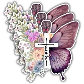 (3 pcs) Christian Faith Sticker Jesus Vinyl Decal Stickers for Books Laptops Phonecase Water Bottles Kindles Car Hard Hat 2.9 x 3"