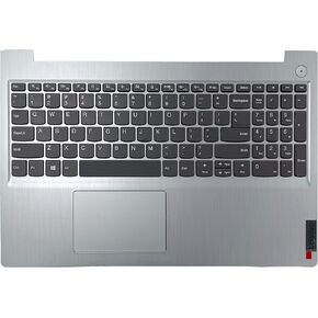 Replacement for Lenovo IdeaPad 3 15IML05 15IIL05 15ADA06 15ARE05 Laptop Upper Case Palmrest Non-Backlit Keyboard Touchpad Assembly Part 5CB1D03689 5CB0X57476 5CB0X57656 Silver