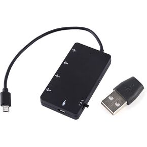 4 Port Micro USB Hub, 4 in 1 USB2.0 OTG Extension Adapter Charging Cable for Smartphone and Tablet