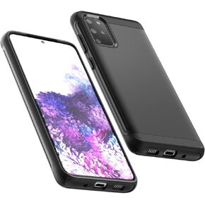 JETech Heavy Shockproof Case for Samsung Galaxy S20, Dual Layer Rugged Protective Phone Cover with Shock-Absorption (Black)