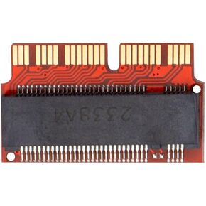 for MacBook Air Pro 2013 2014 2015 2016 2017 A1465 A1466 A1398 A1502 12+16Pin to NVME M-Key M.2 PCIE 4.0 3.0 SSD Hard Drive Gold Finger Adapter Plate Red