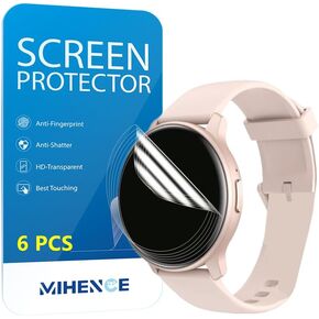 Screen Protector for TGW008 1.28'' Smartwatch, HD Full Coverage TPU Protective Film Compatible for OYV/TOUCHELEX 1.28'' Smart Watch (6PCS), transparent