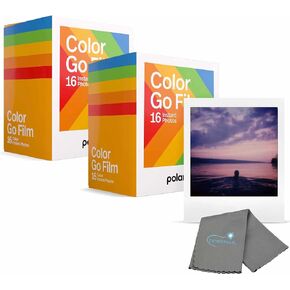 Polaroid Go Color Film, 80 Photos, 5 Double Packs, Compatible with Polaroid Go Camera, Instant Color Film for Instant Camera, with a Lumintrail Cleaning Cloth