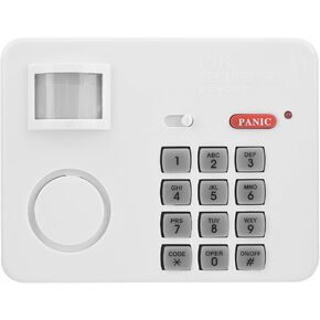 Home Security Alarm PIR Motion Sensor Alarm Password Home Security Keypad Remote Infrared Detectors for Cover The Front Door Back Door Garage Shed Outbuildings, etc