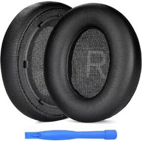 Ear Pads Replacement for Anker Soundcore Space Q45 Headphone by MMOBIEL - Protein PU Ear Pad Cushions - Earpads Replacement - Black