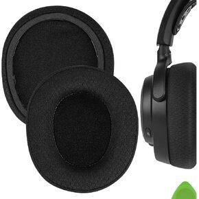 Geekria Comfort Mesh Fabric Replacement Ear Pads for SteelSeries Arctis Nova Pro Wireless Headphones Ear Cushions, Headset Earpads, Ear Cups Cover Repair Parts (Black)