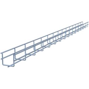 NavePoint Wire Mesh Cable Tray, Electro Zinc Plated, Silver Steel, 1.97 x 1.97 x 59.06 inch, 2-Pack