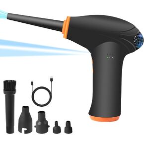 Compressed Air Duster, Cordless Air Duster 2 Gear Speed Up to 65200RPM, Electric Air Duster with 15000mAh Rechargeable Battery, Reusable canned air duster for computers Keyboard Car Cleaning