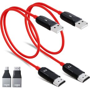 Wireless HDMI Transmitter and Receiver, 50m(165ft) Plug & Play Portable 2.4G/5GHz Wireless HDMI Extender with HDMI Loop Out for Streaming from DSLR,Laptop,Netflix,YouTube,PS4 to TV/Projector