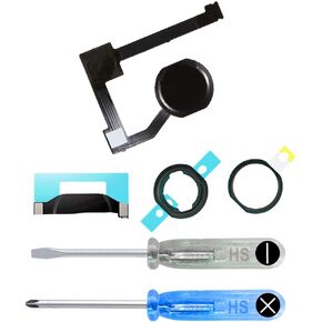MMOBIEL Home Button compatible with iPad Mini 4 7.9 inch (Black) incl Screwdrivers