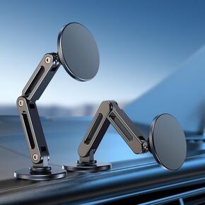 Tablet Phone Holder, Aluminum Alloy Car Phone Mount with Magnetic Suction, 360degree Rotation, Stable Laptop Stand, Car Phone Holder Suitable for All Phone/Pad/Desk (1 Piece)