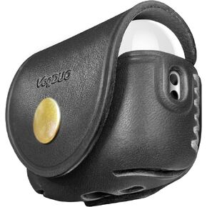 Premium Protective Leather Case for Apple AirPods Pro 2 - Handmade Cover with Belt Loop & Lanyard Ports with Clip Holder for Bag Strap, Compatible with Apple AirPod Pro Gen 2 (Black)