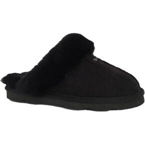 Bearpaw Loki Ii 2 - شبشب نسائي من جلد الغنم سروال قصير أسود - 6 متوسط