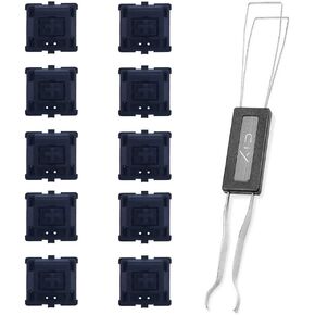 HUYUN Cherry Switch ，Keycap, Cherry Mx Switches, Keyswitches Keymodule ，Mechanical Keyboard Switches Replacement (10 pcs. Set （Black）+Keycap Puller)