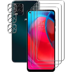 (3+3 For Motorola Moto G Stylus 5G (Not Fit For 4G) 3 Pack Tempered Glass Screen Protector and 3 Pack Camera Lens Protector, 9H Hardness, Anti Scratch, HD Clear