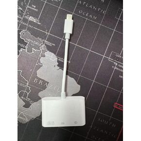 الإضاءة إلى قارئ بطاقة USB SD لهاتف iPhone، محول كاميرا USB أنثى OTG، قارئ بطاقة الذاكرة USB 3.0 المحمول مع منفذ شحن سريع يدعم SD/Micro SD/SDHC/SDXC 3 لا حاجة إلى تطبيق in Kuwait