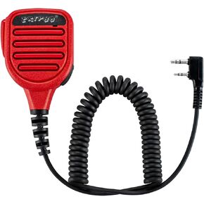Speaker Microphone Shoulder Waterproof IP56 Compatible with Kenwood Two Way Radio with 3.5mm Jack (2 pcs)