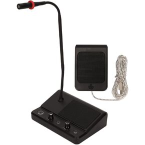 Window Type Two way Speaker System, Counter Type Intercom, 2 Knobs to Adjust the Volume, with Automatic Call Control, 5W High Power Output, Can eb Used in Bank Train Station, Hospital, Post Office(US)