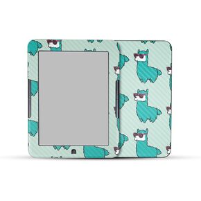 Carbon Fiber Tablet Skin Compatible with Barnes & Noble Nook GlowLight 4e (2022) - Awesome Alpacas - Premium 3M Vinyl Protective Wrap Decal Cover - Easy to Apply | Crafted in The USA by MightySkins