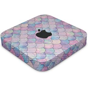 Carbon Fiber Skin Compatible with Apple Mac Mini M2 (2023) - Mermaid Scales - Premium 3M Vinyl Protective Decal Cover - Easy to Apply | Crafted in The USA by MightySkins