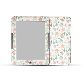 Carbon Fiber Tablet Skin Compatible with Barnes & Noble Nook GlowLight 4e (2022) - Neutral Flowers - Premium 3M Vinyl Protective Wrap Decal Cover - Easy to Apply | Crafted in The USA by MightySkins
