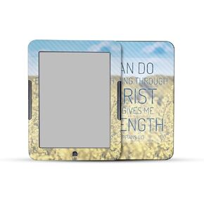 Carbon Fiber Tablet Skin Compatible with Barnes & Noble Nook GlowLight 4 (2021) - Through Christ - Premium 3M Vinyl Protective Wrap Decal Cover - Easy to Apply | Crafted in The USA by MightySkins