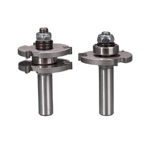 Tongue-Groove Bit Set, 1-7/8" Dia. 1/2" cutting depth with 1/2" Shank