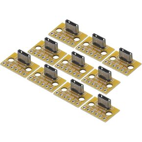 MECCANIXITY Vertical Micro USB Female Sockets Test PCB Board Adapter for Data Cable Adapters Pack of 10