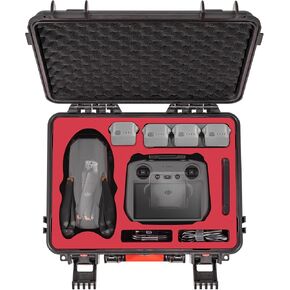 Air 3 Hard Case Waterproof Carrying Case, Shockproof Case for DJI Air 3 Fly More Combo with DJI RC 2/RC-N2 Controller Drone Accessories