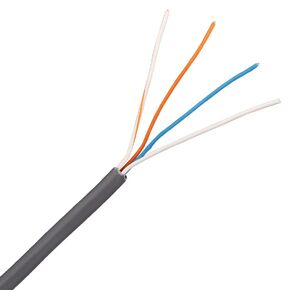 Skywalker Skyline Solid 4-Conductor Round Phone Wire (Gray / 1000ft Reel-in Box)