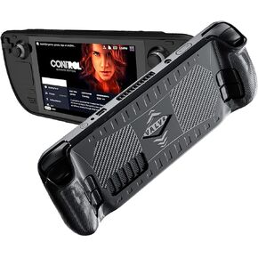 Case Compatible with Steam Deck, Soft Silicone Protective Cover, Anti-Slip Shockproof Case for Steam Deck, Black
