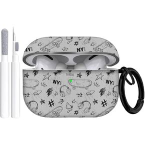 for Airpods Pro Case, Cute Cool Astronaut Pattern TPU Soft Cases for Airpods Pro Case 1st Gen, Shockproof for Airpods Pro 2019 Case Men Women with Lanyard & Keychain
