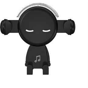 Car Phone Mount - Universal Car Accessories - Cute Cartoon Design - Multifunctional Vent Navigation Mount – Hook Tail Clamp (Black)