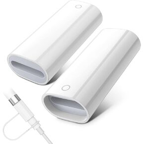 Jiunai 2 Pack Adapter Compatible with Apple Pencil Adapter Tether Female to Female Lightning Charge Adapters iPencil Charge Connector for iPad Pro Apple Pencil 1st Gen [NOT for iPad 10th]