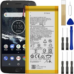 WUHAO for Motorola Moto X4 4th Gen XT1900-1 Replacement Battery,for HX40/SNN5995A Battery with Adhesive Tape Tool Repair Kit